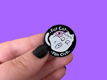So Kawaii! Fat Cat Fan Club Pin Apparel & Accessories KittyNook